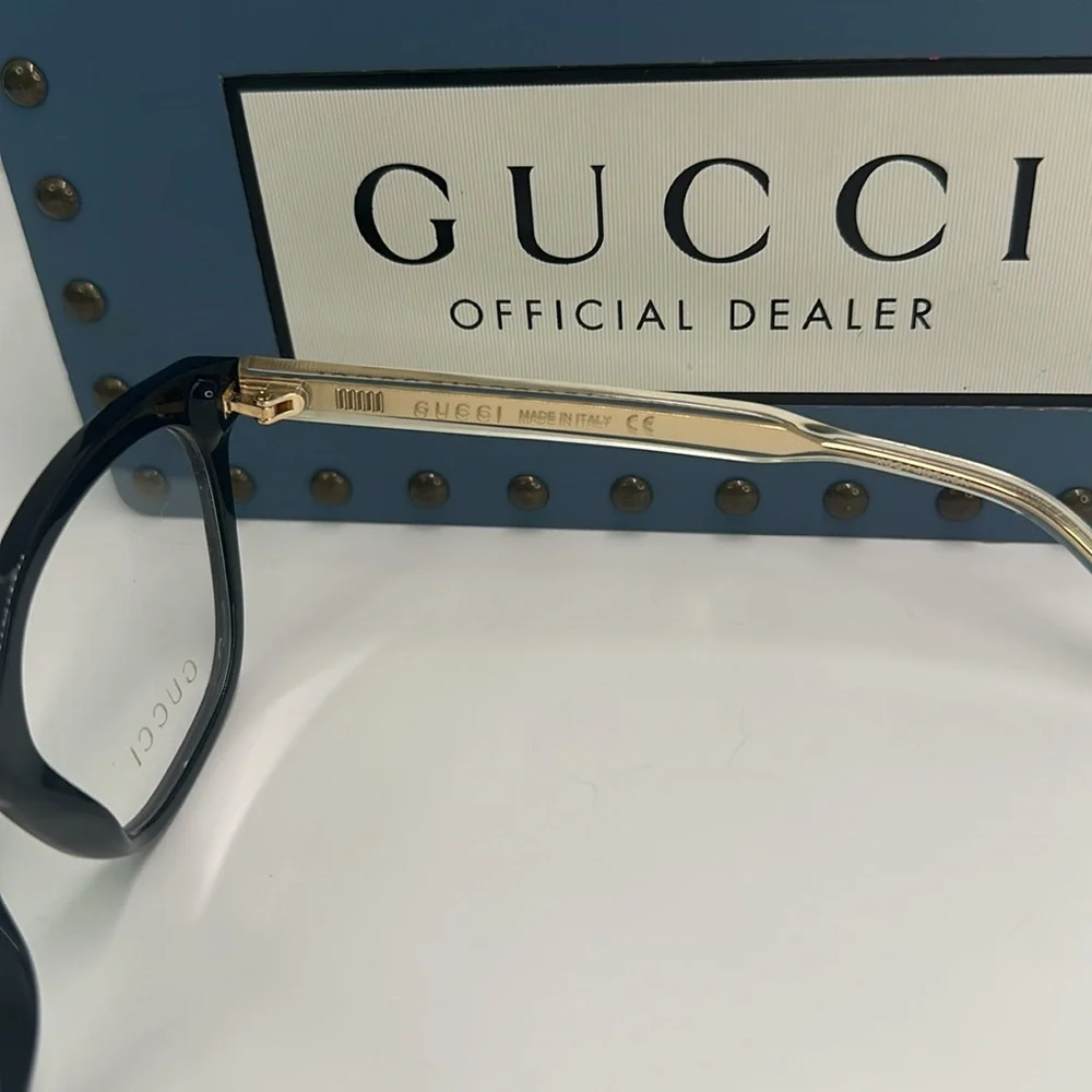 New - Gucci Seasonal Icon GG0566ON Eyeglasses 001 - Crystal